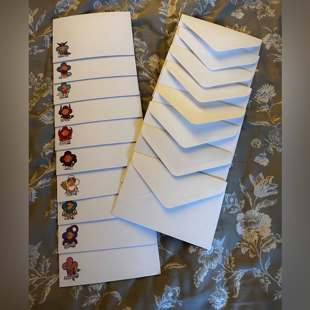 Louis Vuitton Vivianne Zodiac Birthday Cards
